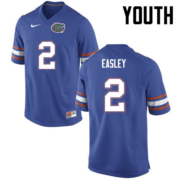 NCAA Florida Gators Dominique Easley Youth #2 Nike Blue Stitched Authentic College Football Jersey FTN8864ZA